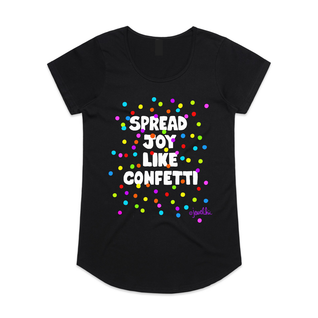 Jewelchic Spread Joy Womens Scoop T-shirt