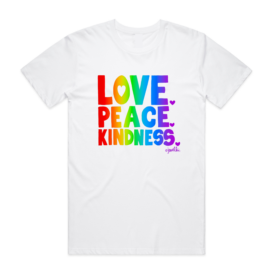 Jewelchic Love Peace & Kindness Unisex T-shirt