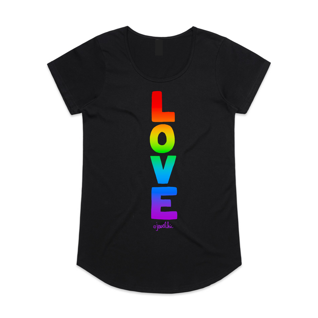 Jewelchic Love Womens Scoop T-shirt