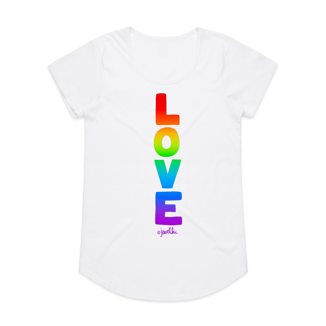 Jewelchic Love Womens Scoop T-shirt