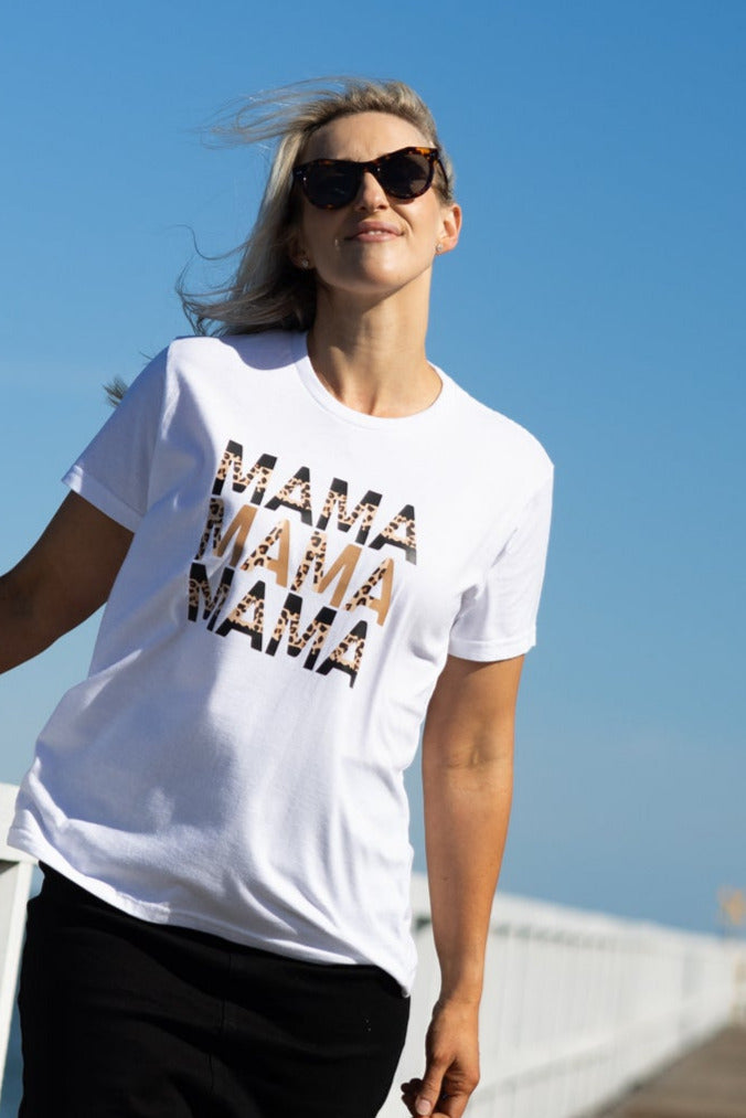 Mama Leopard Womens T-shirt