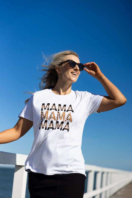 Mama Leopard Womens T-shirt